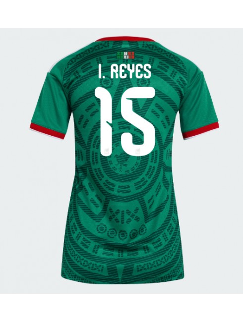 Mexiko Israel Reyes #15 Replika Hemmakläder Dam VM 2026 Kortärmad Mexiko Israel Reyes #15 Replika Hemmakläder Dam VM 2026 Kortärmad